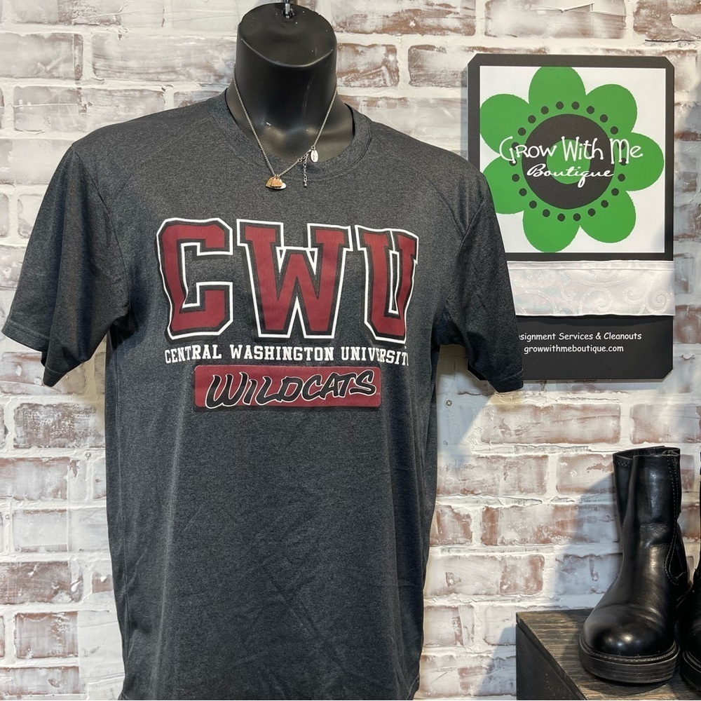 CWU Wildcats adult Gray athletic shirt